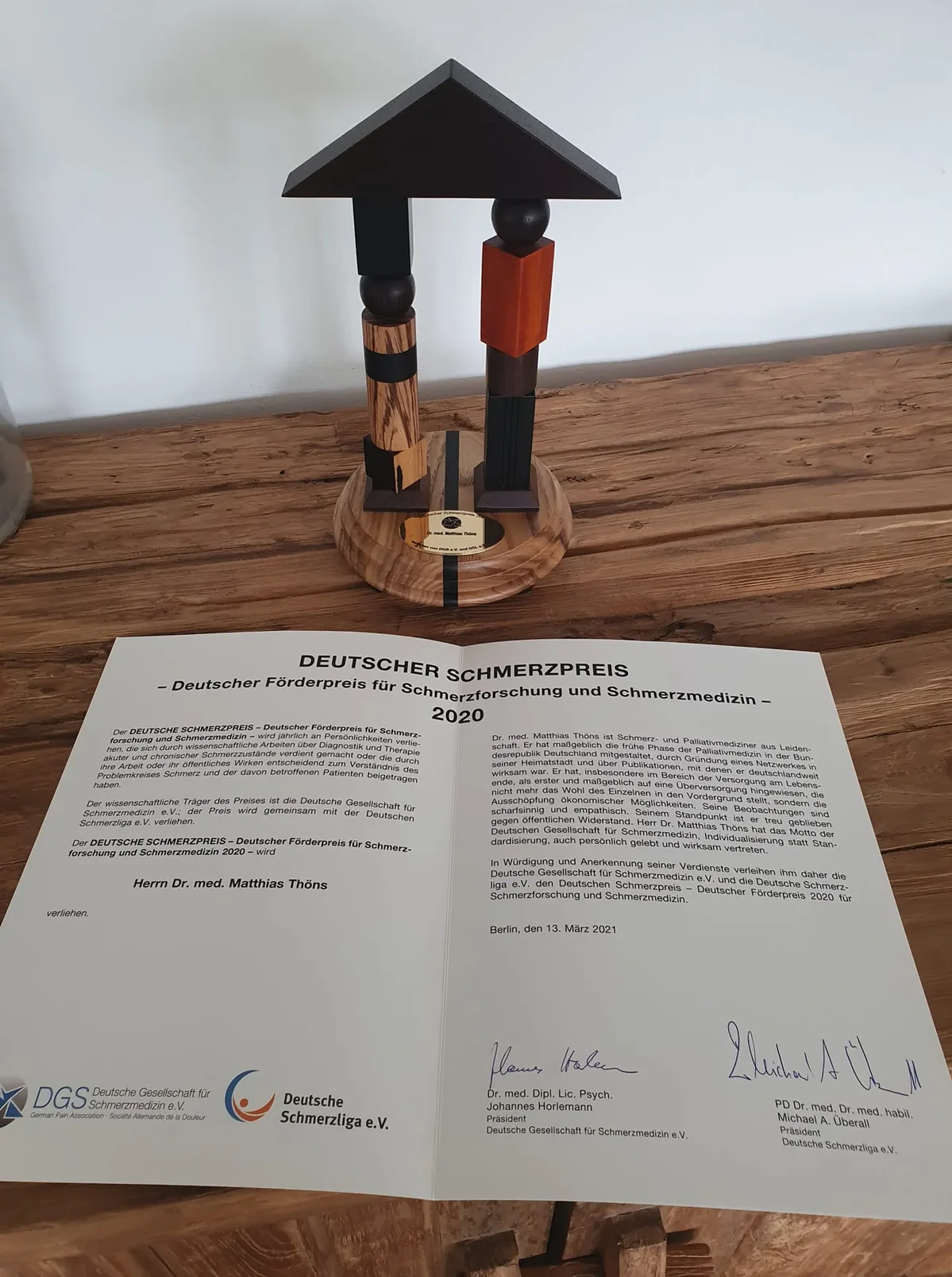 Deutscher Schmerzpreis 2020 — Dr. med. Matthias Thöns